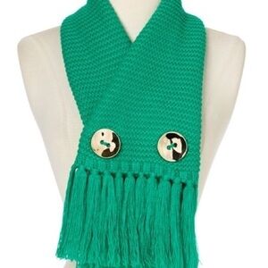 Mud Pie Wrap Emerald Convertible Ellie Button Scarf NWT One Size